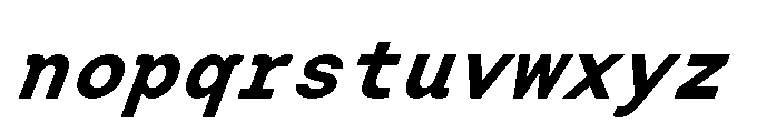 Arcadium Mono Bold Italic Font LOWERCASE