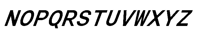 Arcadium Mono Demibold Italic Font UPPERCASE