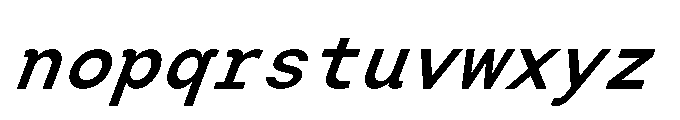 Arcadium Mono Demibold Italic Font LOWERCASE