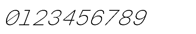 Arcadium Mono Light Italic Font OTHER CHARS