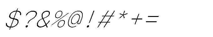 Arcadium Mono Light Italic Font OTHER CHARS