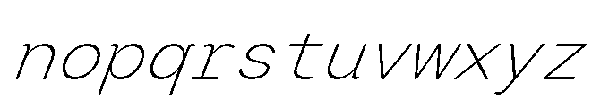 Arcadium Mono Light Italic Font LOWERCASE