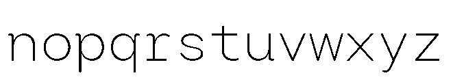 Arcadium Mono Light Font LOWERCASE