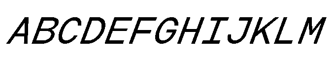Arcadium Mono Medium Italic Font UPPERCASE