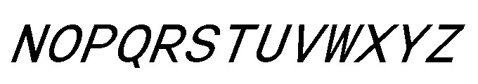 Arcadium Mono Medium Italic Font UPPERCASE