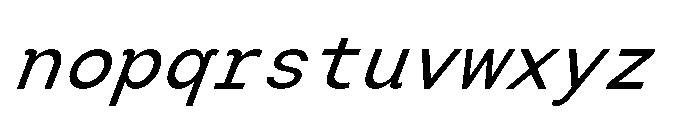 Arcadium Mono Medium Italic Font LOWERCASE