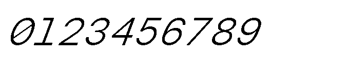 Arcadium Mono Regular Italic Font OTHER CHARS