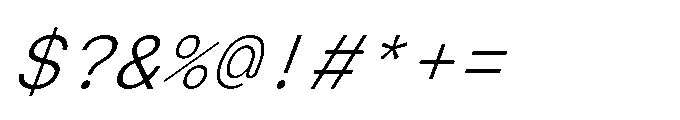 Arcadium Mono Regular Italic Font OTHER CHARS