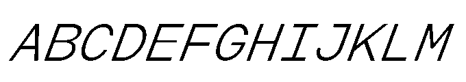Arcadium Mono Regular Italic Font UPPERCASE