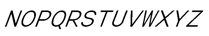 Arcadium Mono Regular Italic Font UPPERCASE
