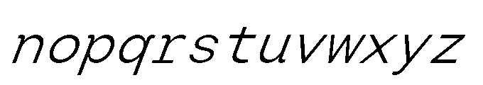 Arcadium Mono Regular Italic Font LOWERCASE