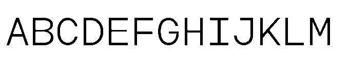 Arcadium Mono Regular Font UPPERCASE