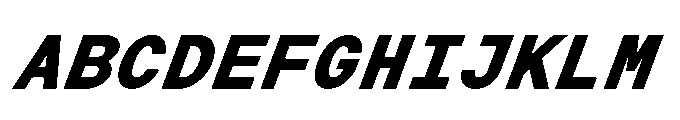 Arcadium Mono Ultrabold Italic Font UPPERCASE