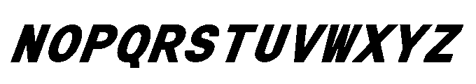 Arcadium Mono Ultrabold Italic Font UPPERCASE