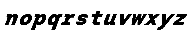 Arcadium Mono Ultrabold Italic Font LOWERCASE