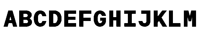Arcadium Mono Ultrabold Font UPPERCASE