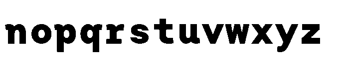 Arcadium Mono Ultrabold Font LOWERCASE