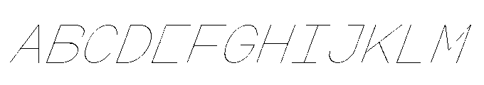 Arcadium Mono Ultralight Italic Font UPPERCASE