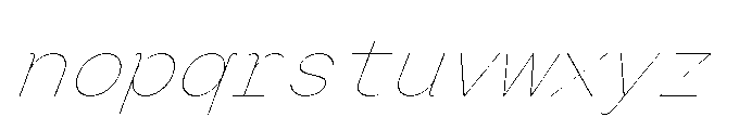 Arcadium Mono Ultralight Italic Font LOWERCASE