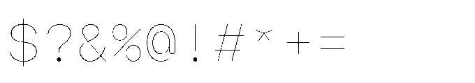 Arcadium Mono Ultralight Font OTHER CHARS
