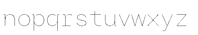 Arcadium Mono Ultralight Font LOWERCASE