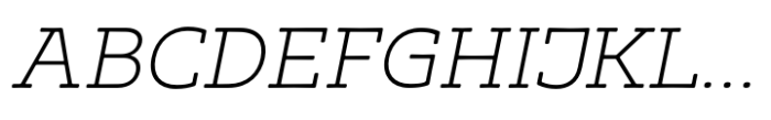 Arcanite Slab Extra Light Italic Font UPPERCASE