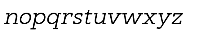 Arcanite Slab Light Italic Font LOWERCASE
