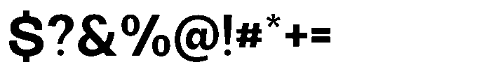 Archa Manic Bold Font OTHER CHARS
