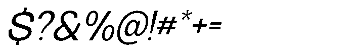 Archa Manic Slanted Font OTHER CHARS
