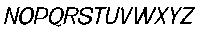 Archa Manic Slanted Font UPPERCASE