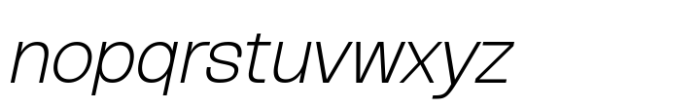 Archetica Thin Oblique Font LOWERCASE