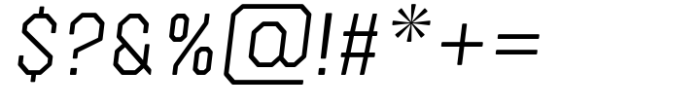 Archimoto V01 Thin Italic Font OTHER CHARS