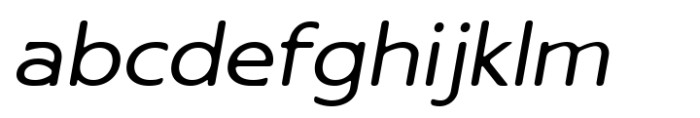 Archopada Rounded Oblique Regular Font LOWERCASE
