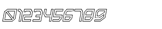 Arctic7 Italic Outline Font OTHER CHARS