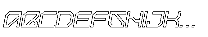 Arctic7 Italic Outline Font UPPERCASE