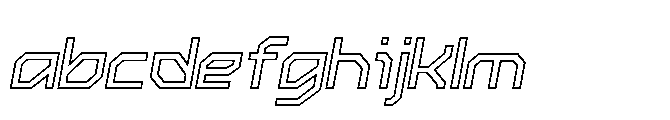 Arctic7 Italic Outline FONT