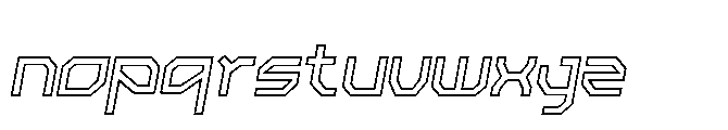 Arctic7 Italic Outline Font LOWERCASE