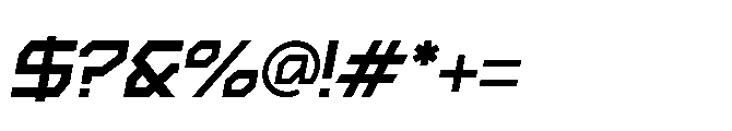 Arctic7 Italic Font OTHER CHARS