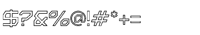 Arctic7 Outline Font OTHER CHARS