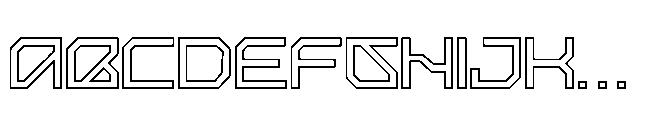 Arctic7 Outline Font UPPERCASE