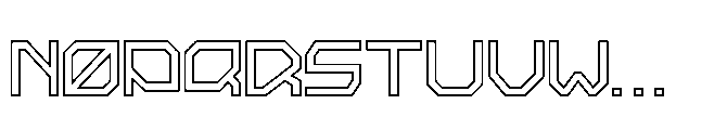 Arctic7 Outline Font UPPERCASE