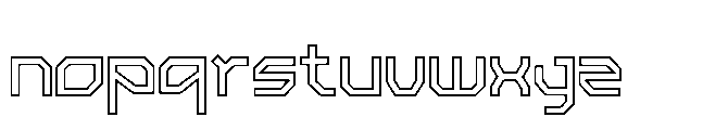 Arctic7 Outline Font LOWERCASE