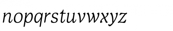 Arcuata Light Italic Font LOWERCASE