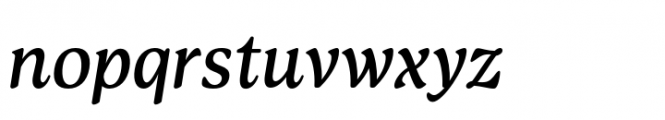 Arcuata Medium Italic Font LOWERCASE