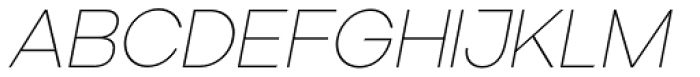 Ardela Edge X01 Thin Italic Font LOWERCASE