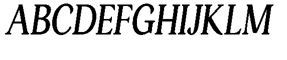 Ardiga Bold Condensed Italic Font UPPERCASE