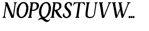 Ardiga Bold Condensed Italic Font UPPERCASE