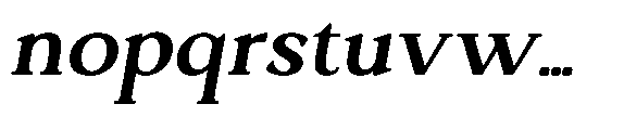 Ardiga Bold Expanded Italic Font LOWERCASE