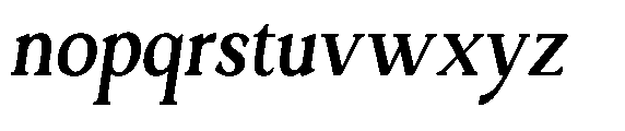 Ardiga Bold Semi Condensed Italic Font LOWERCASE