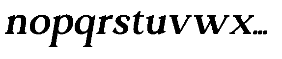 Ardiga Bold Semi Expanded Italic Font LOWERCASE